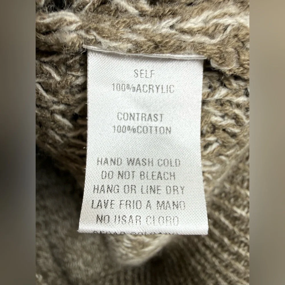 Easel Multi-tone Beige Sweater With Acid Wash Jean Collar Top‎